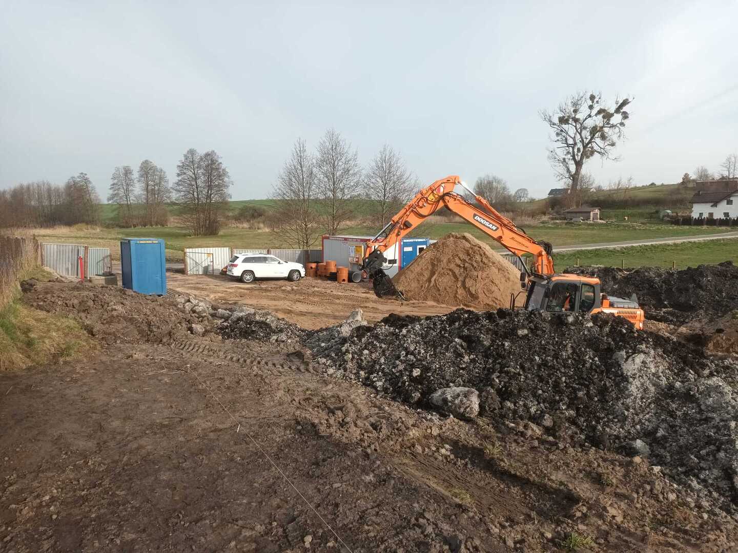 Budowa biblioteki gminnej w Drzycimiu.