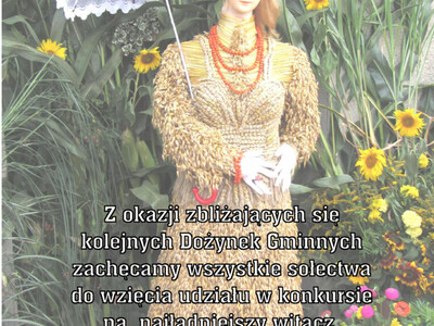plakat na konkurs witacza dożynkowego