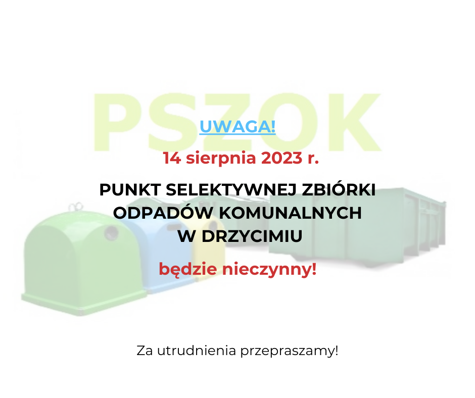 PSZOK będzie nieczynny