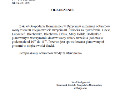 Zdjęcie ogłoszenia, treść w ogłoszeniu.