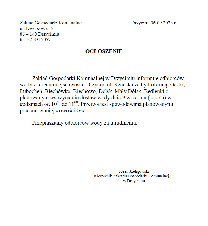 Zdjęcie ogłoszenia, treść w ogłoszeniu.