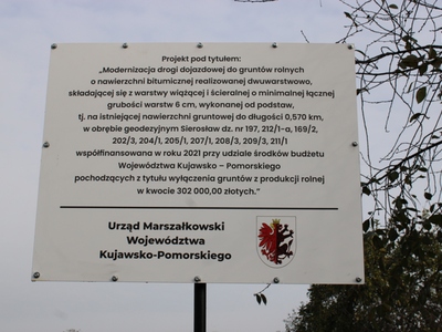 Odbiór drogi w miejscowości Sierosław