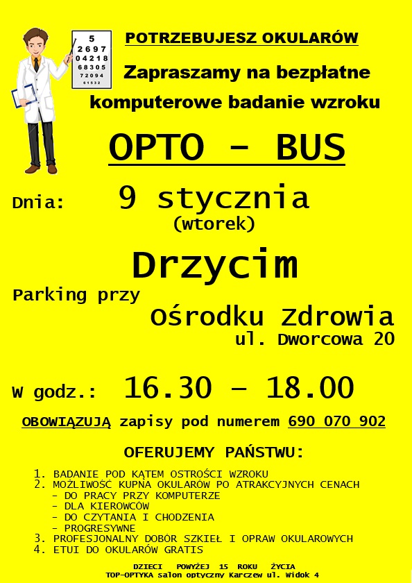 Bezpłatne badanie wzroku.