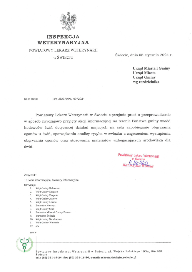 Zapobieganie obgryzania ogonków u świń
