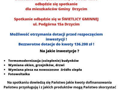 Plakat spotkania - fotowoltaika