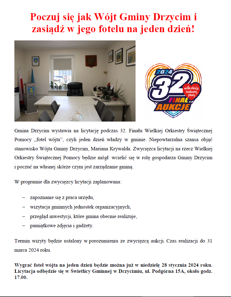 Poczuj się jak wójt - plakat