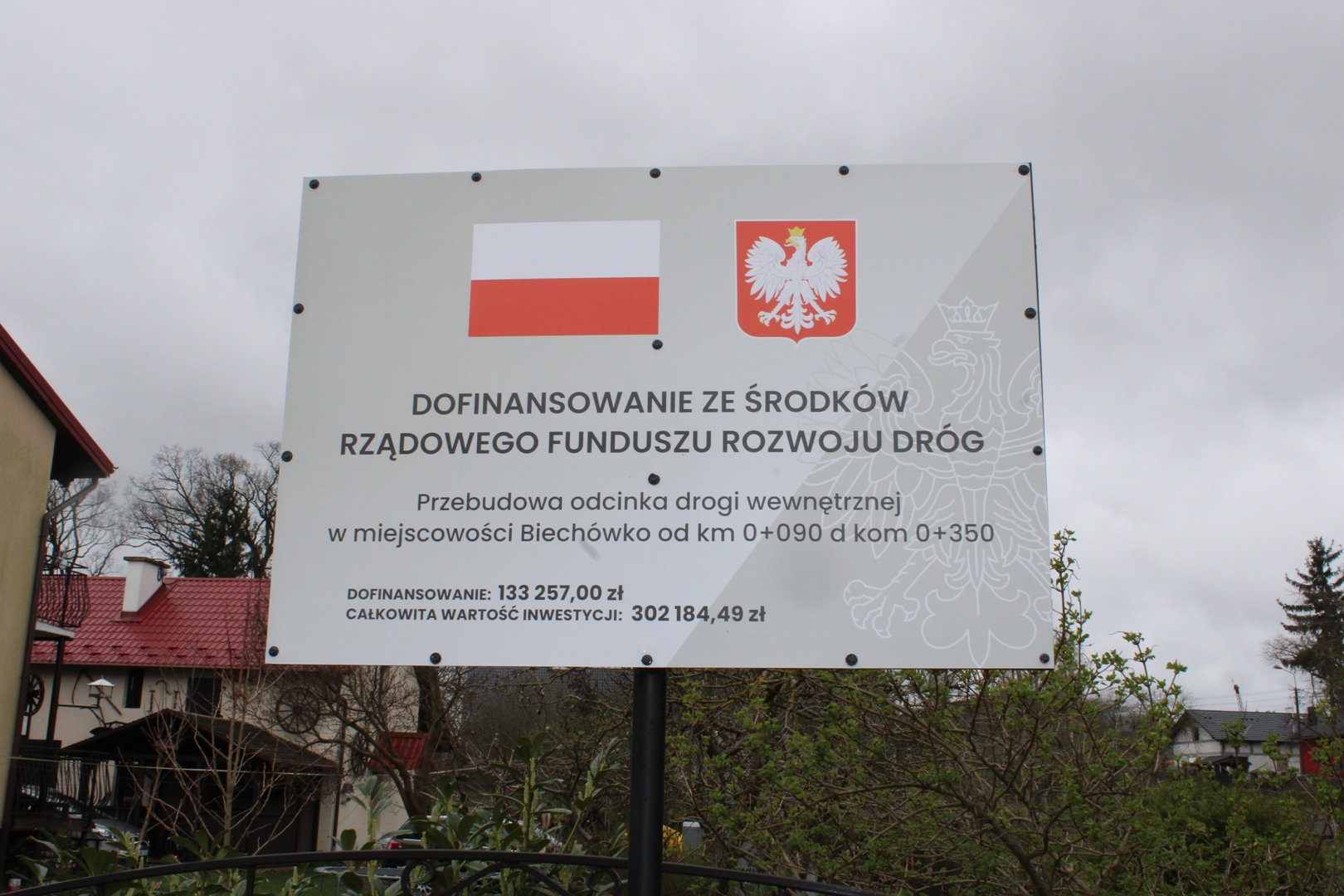 Przebudowa drogi w Biechówku