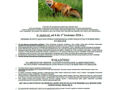 KOMUNIKAT - Wojewódzkiego Lekarza Weterynarii - plakat