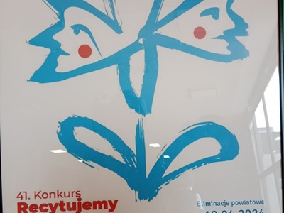 Plakat informujący o konkursie. Wewnątrz.