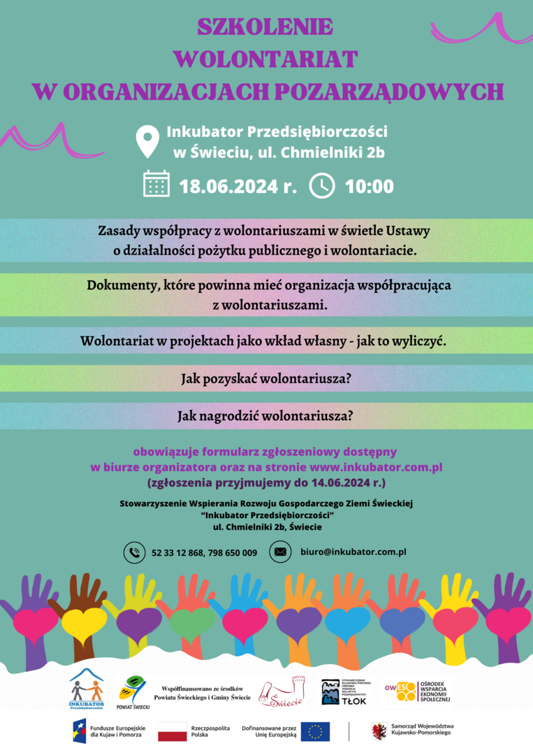 Wolontariat w Organizacjach Pozarządowych - plakat