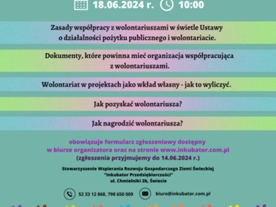 Wolontariat w Organizacjach Pozarządowych - plakat