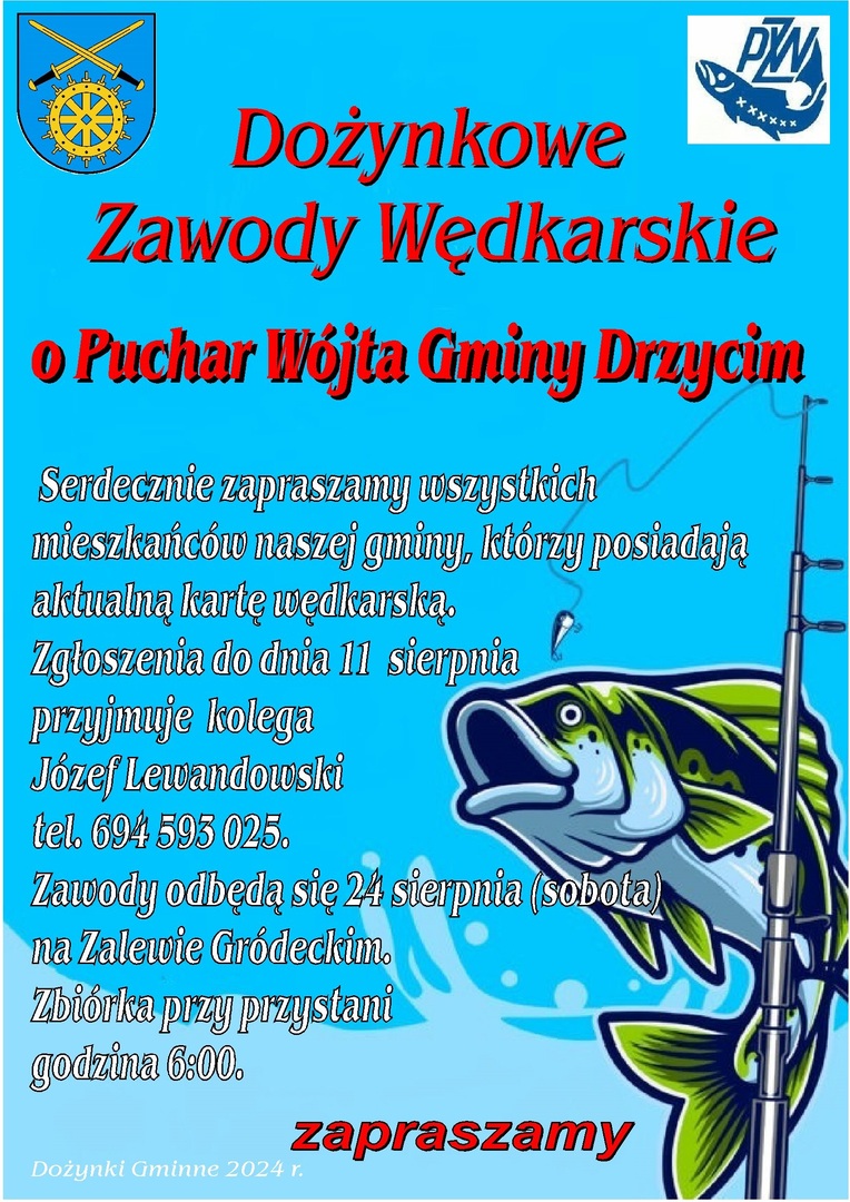 Dożynkowe Zawody Wędkarskie o Puchar Wójta Gminy Drzycim