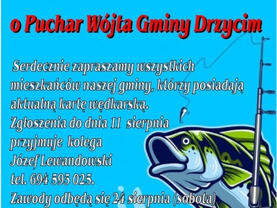 Dożynkowe Zawody Wędkarskie o Puchar Wójta Gminy Drzycim