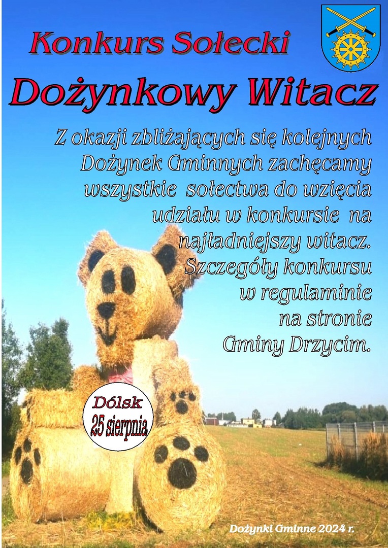 Konkurs Sołecki na Witacz Dożynkowy - Dólsk 2024 - Plakat