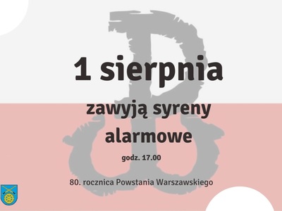 Informacja o włączeniu syren alarmowych