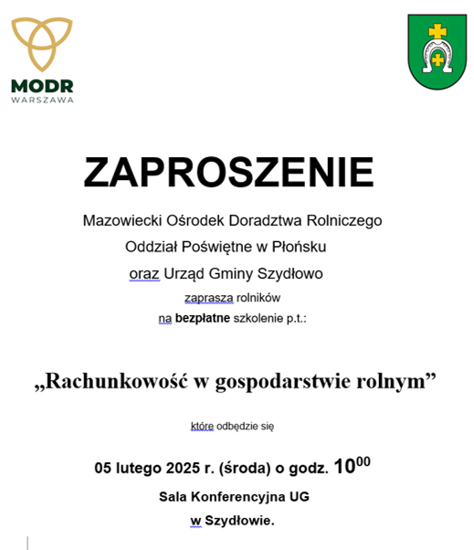„Rachunkowość w gospodarstwie rolnym”