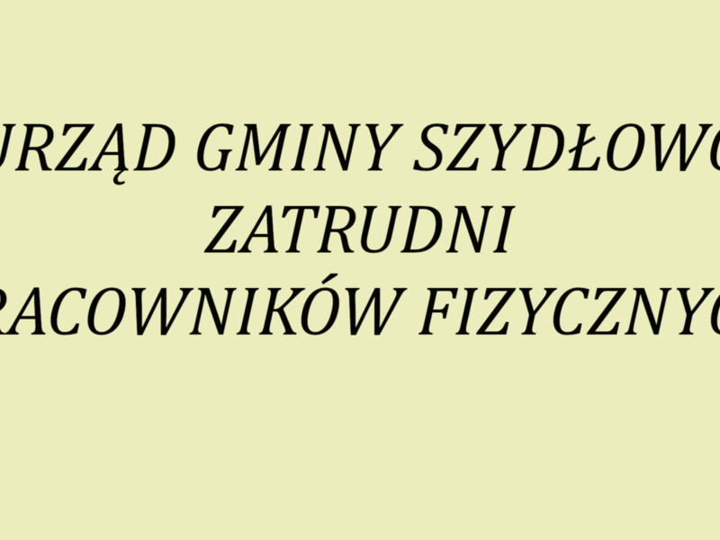 Ogłoszenie o zatrudnieniu