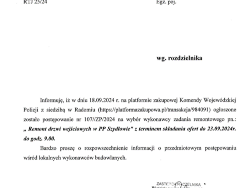 policja drzwi