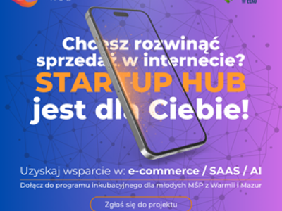 plakat Projekt INNOWACYJNY MOF EŁK – STARTUP HUB