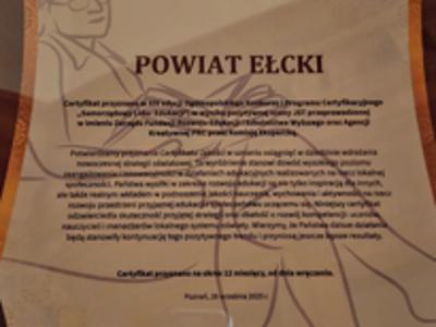 Powiat Ełcki Samorządowym Liderem Edukacji 