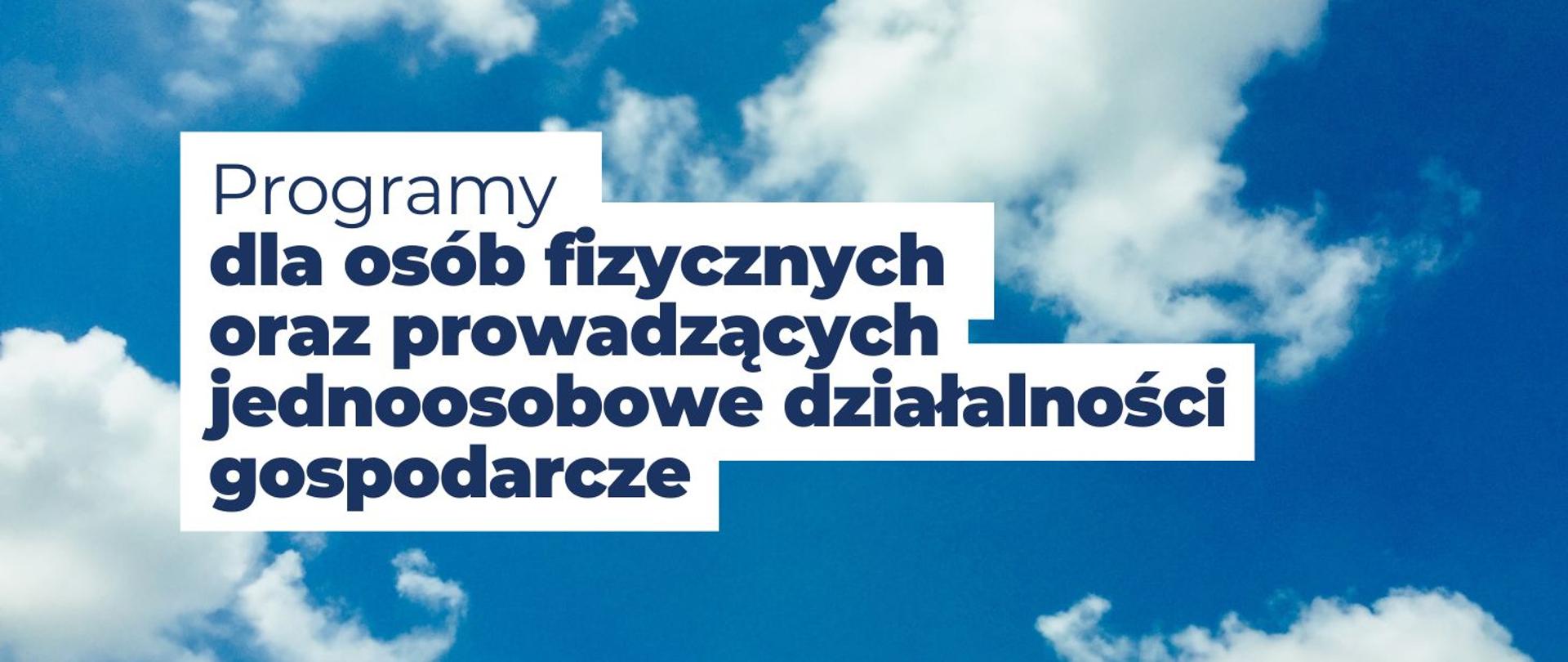 Informacja o programach dotyczących poprawy jakości powietrza 