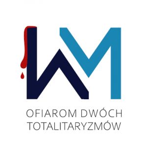 Projekt graficzny logo, symbolizujący uhonorowanie pamięci ofiar obu totalitaryzmów na Warmii i Mazurach.