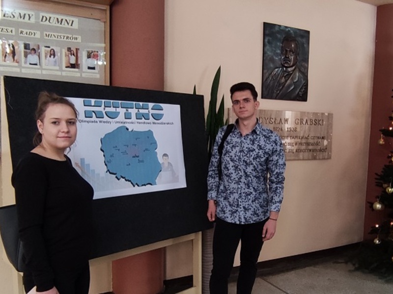 Gabriela Lis i Michał Arciszewski podczas olimpiady w Kutnie.