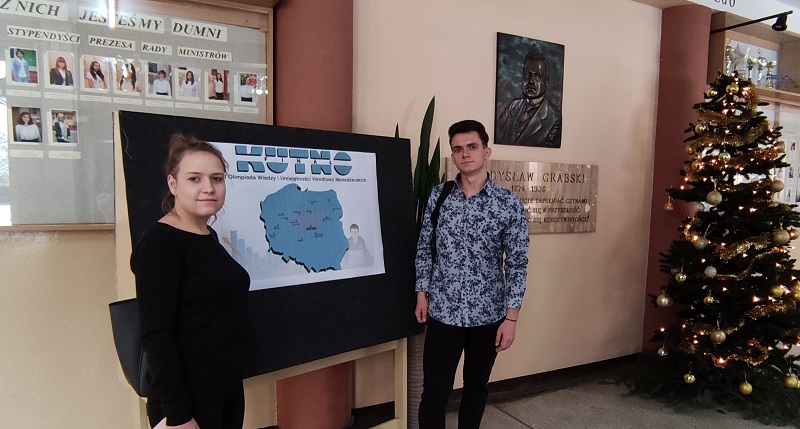 Gabriela Lis i Michał Arciszewski podczas olimpiady w Kutnie. 