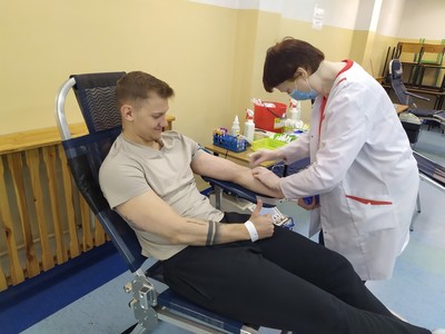 Akcja krwiodawstwa w ełckim  "Mechaniaku"