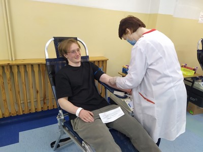 Akcja krwiodawstwa w ełckim  "Mechaniaku"