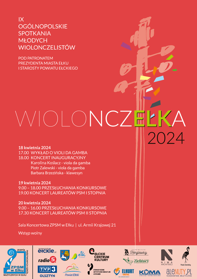 Plakat WiolonczELKa 2024 