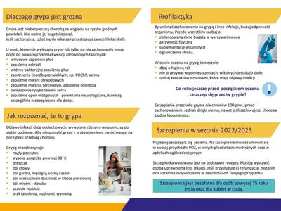szczepienie na grypę - ulotka