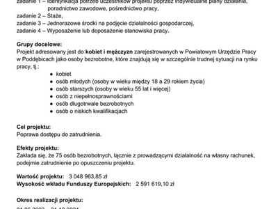 Aktywizacja osób bezrobotnych z powiatu poddębickiego