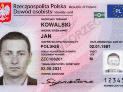 Dowód osobisty wzorzec