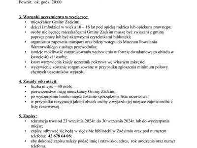 Regulamin wycieczki