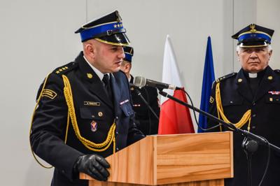 Uroczyste przekazanie obowiązków Komendanta PSP w Sławnie