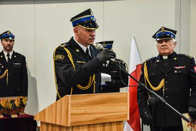 Uroczyste przekazanie obowiązków Komendanta PSP w Sławnie