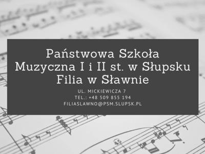 Zapisy do Szkoły Muzycznej w Sławnie