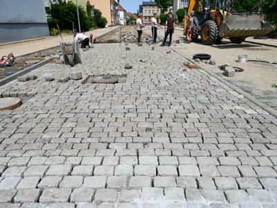Trwają prace przy przebudowie ulicy Matejki