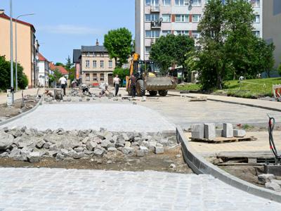 Trwają prace przy przebudowie ulicy Matejki