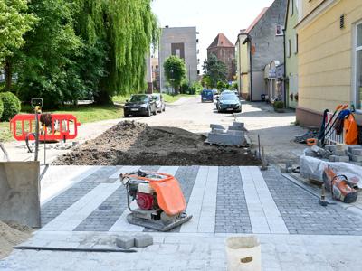 Trwają prace przy przebudowie ulicy Matejki