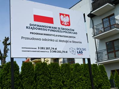 Trwają prace przy przebudowie ulicy Matejki