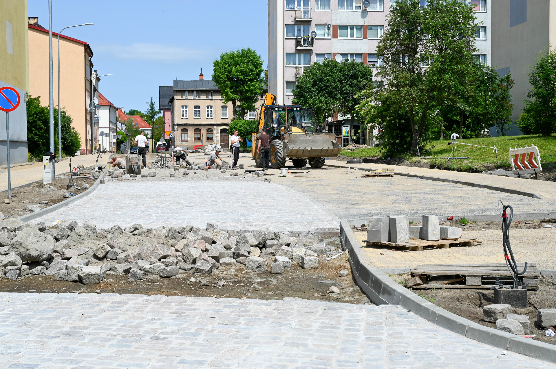 Trwają prace przy przebudowie ulicy Matejki