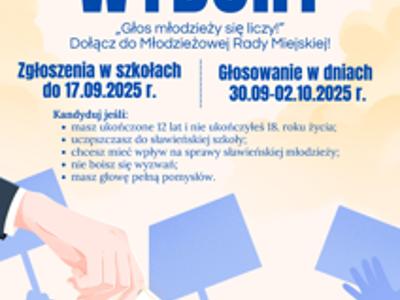 Plakat Młodzieżowa Rada Miejska w Sławnie - 2025