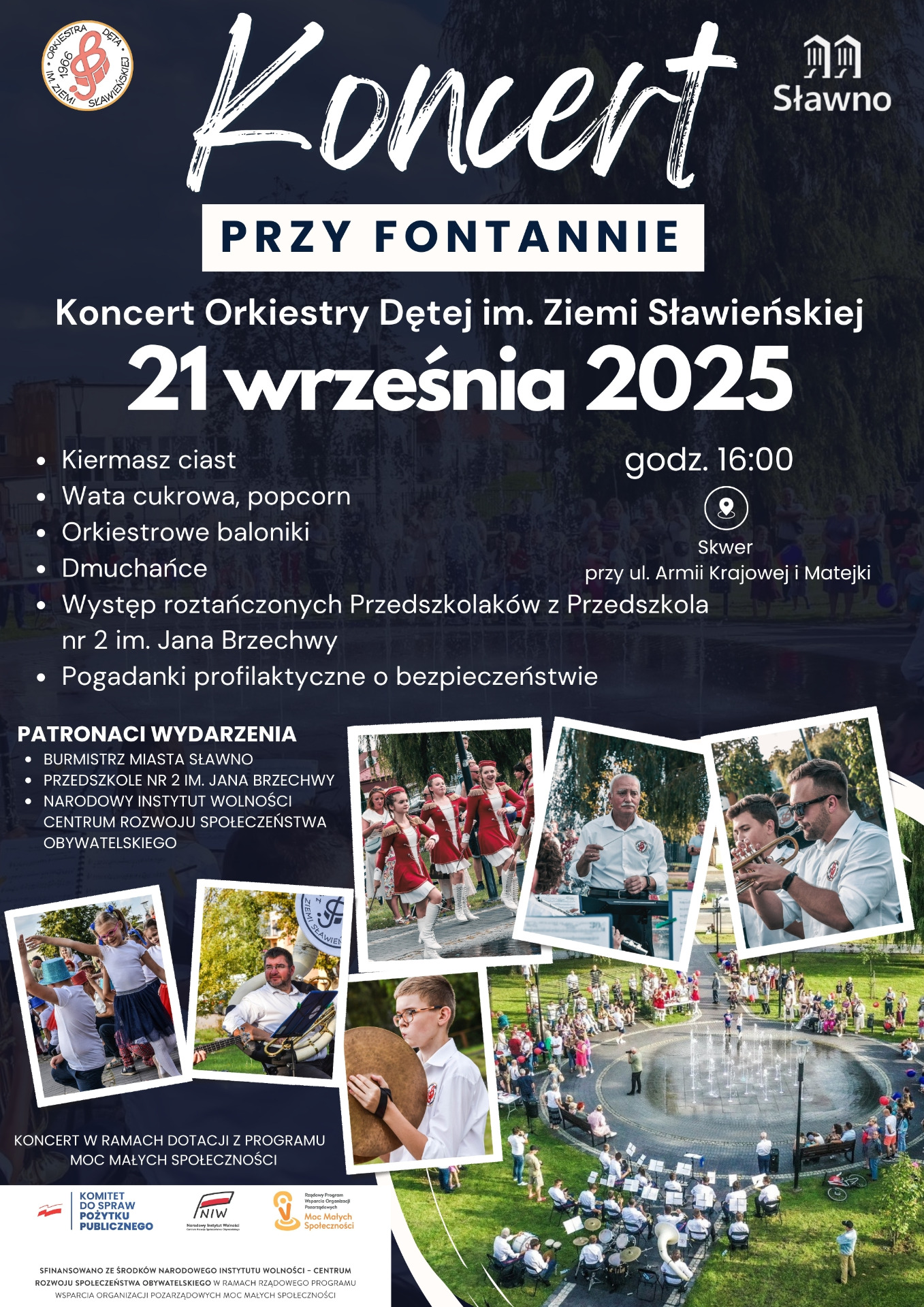 Zaproszenie na niedzielny koncert przy fontannie