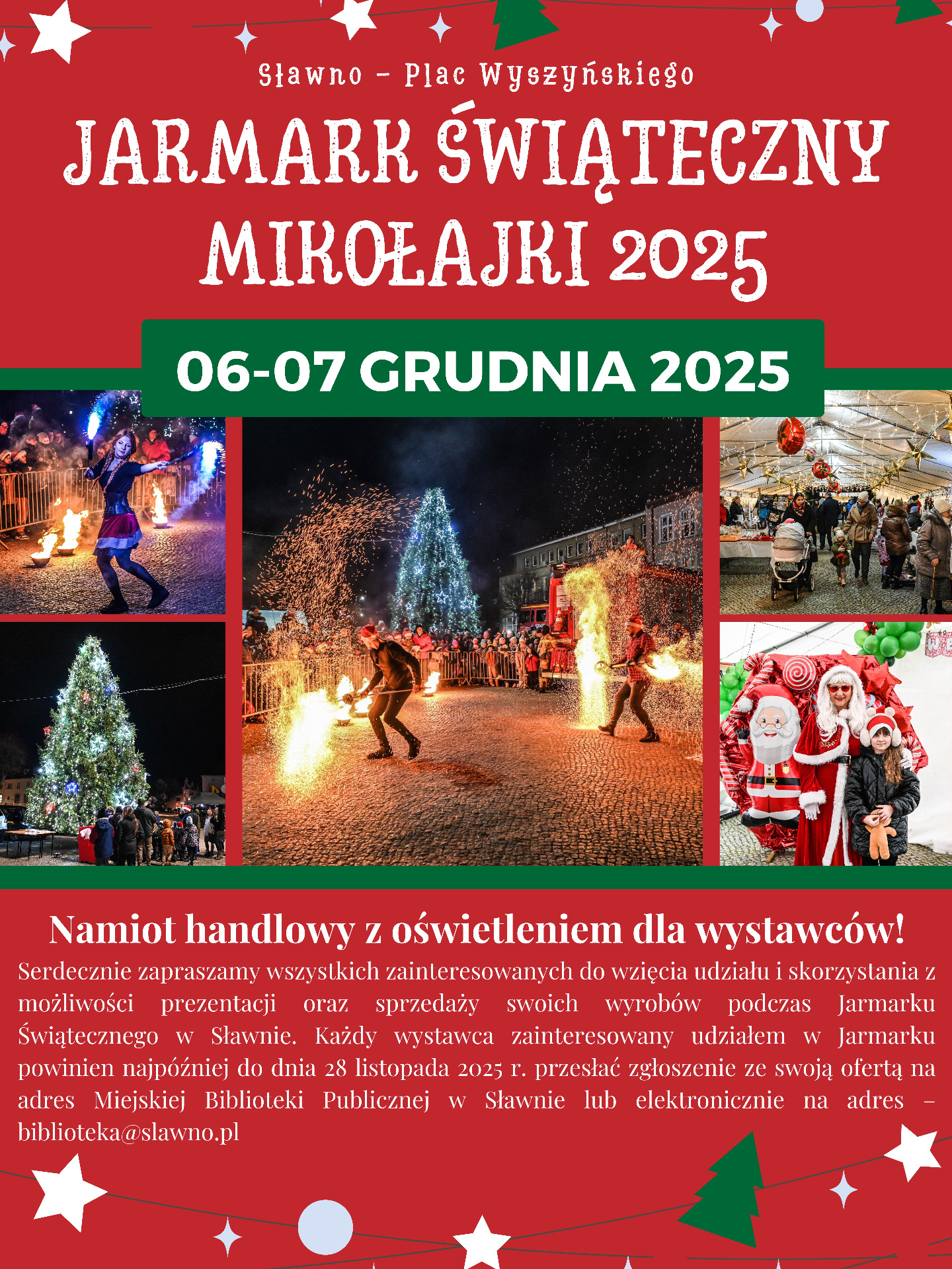 Jarmark Bożonarodzeniowy 2025 w Sławnie - zgłoszenia wystawców