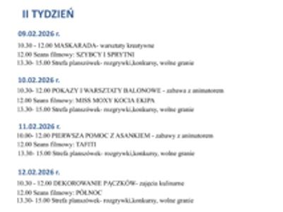 Ferie zimowe 2026 w Sławnie