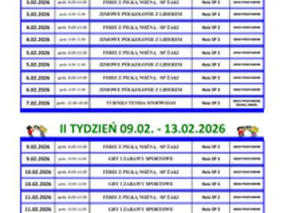 Ferie zimowe 2026 w Sławnie