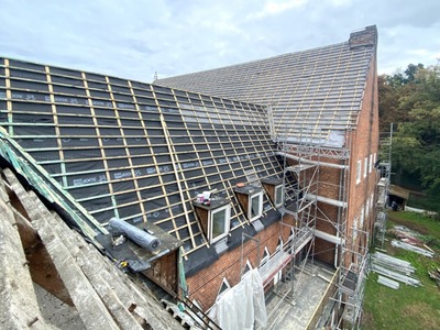 Remont dachu Sławieńskiego Domu Kultury - poddasze