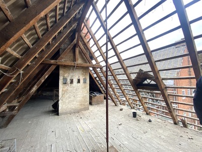 Remont dachu Sławieńskiego Domu Kultury - poddasze